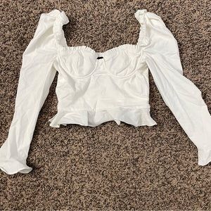 Majorelle White Long Sleeve Top size XS